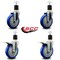 Service Caster 5'' Blue Poly Swivel 1-7/8'' Expanding Stem Caster Set 2 Total Lock Brakes, 4PK SCC-EXTTL20S514-PPUB-BLUE-2-S-2-178 - alternate 4